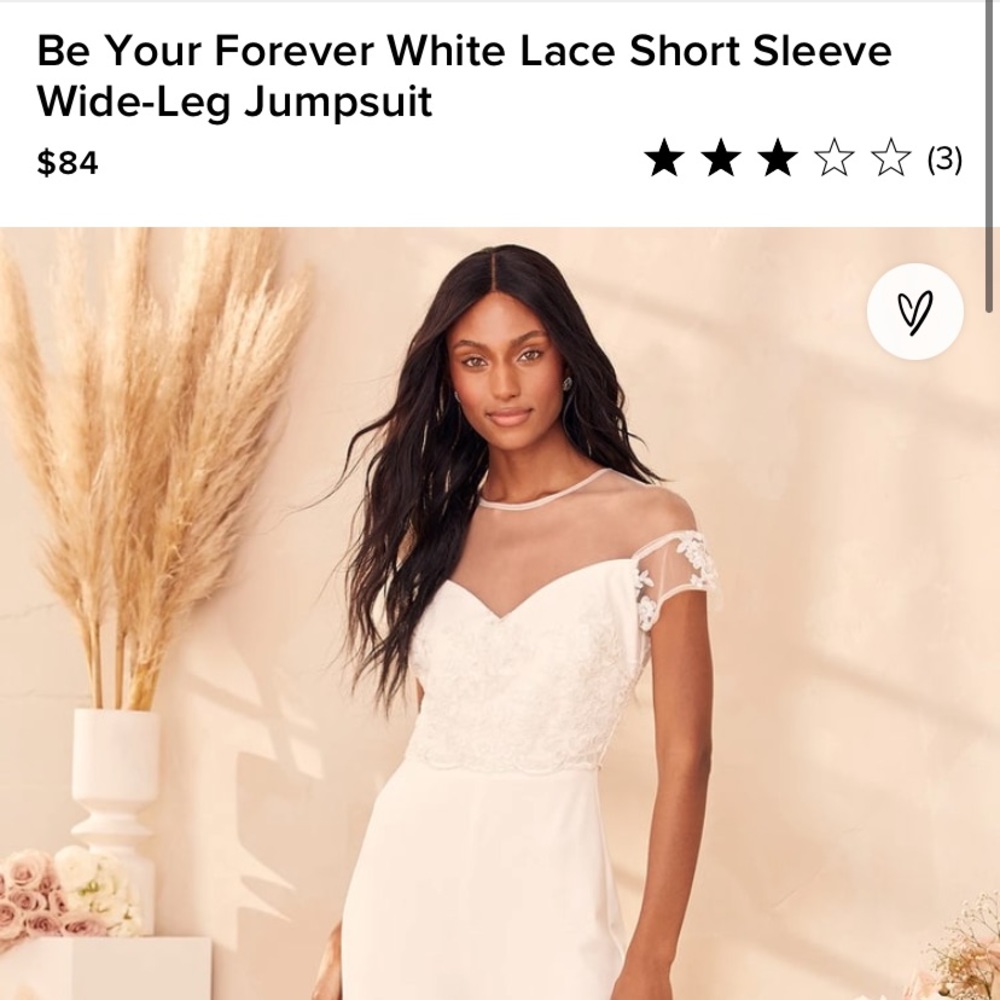 Lulu’s White Bridal Jumpsuit